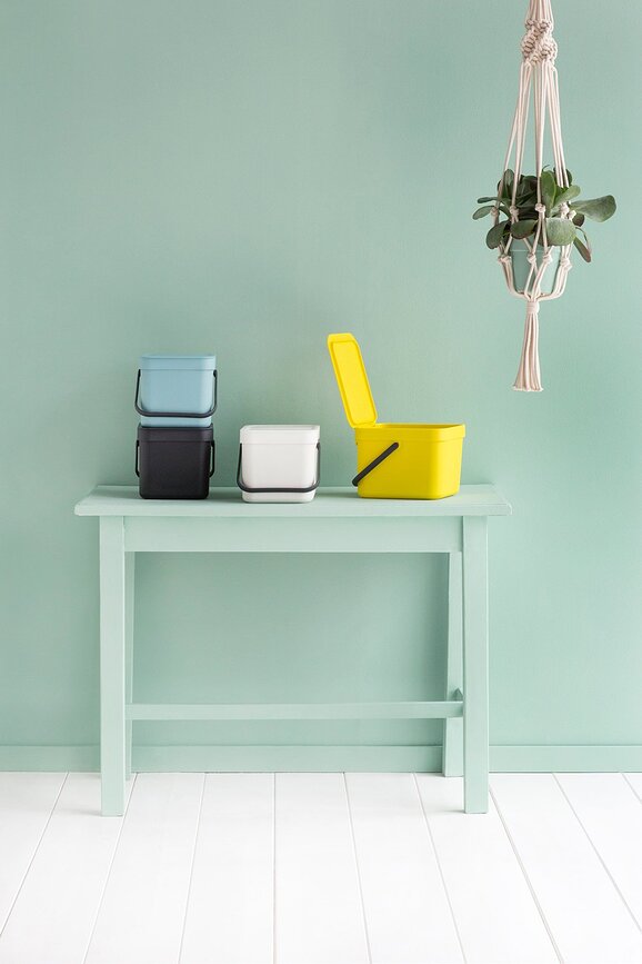 Sort & Go Poubelle de Tri 6 L, gris clair