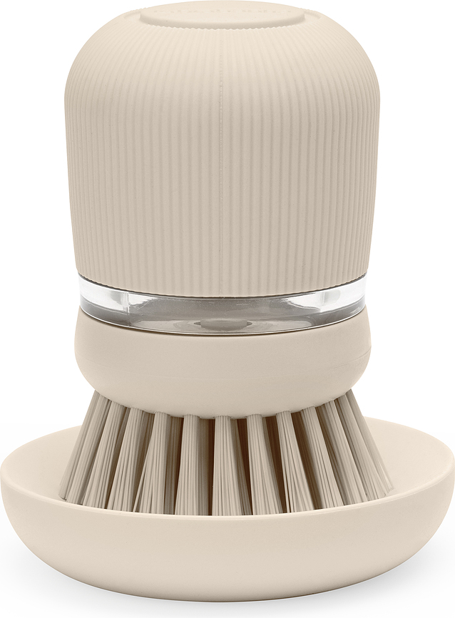 Spazzola lavapiatti Sink Side con dosatore beige