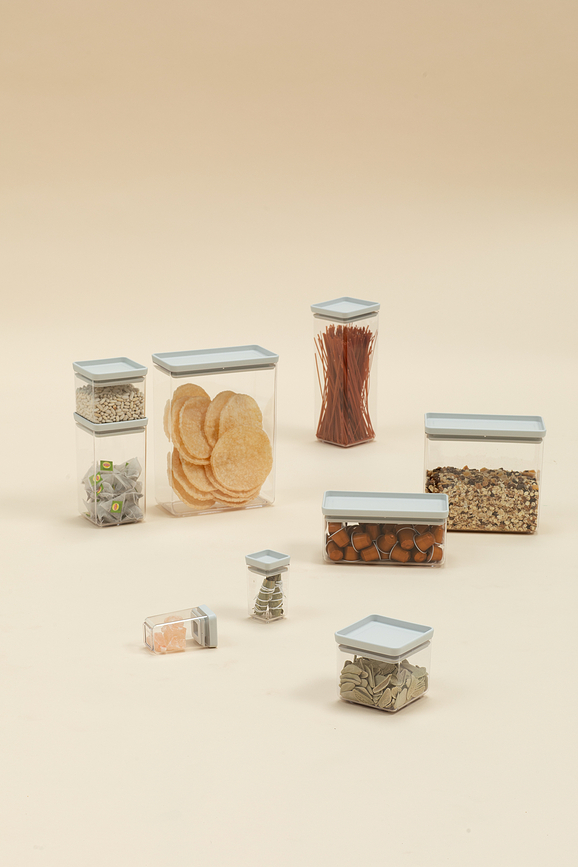 Tasty+ Boîtes de Conservation, gris clair, Lot de 3