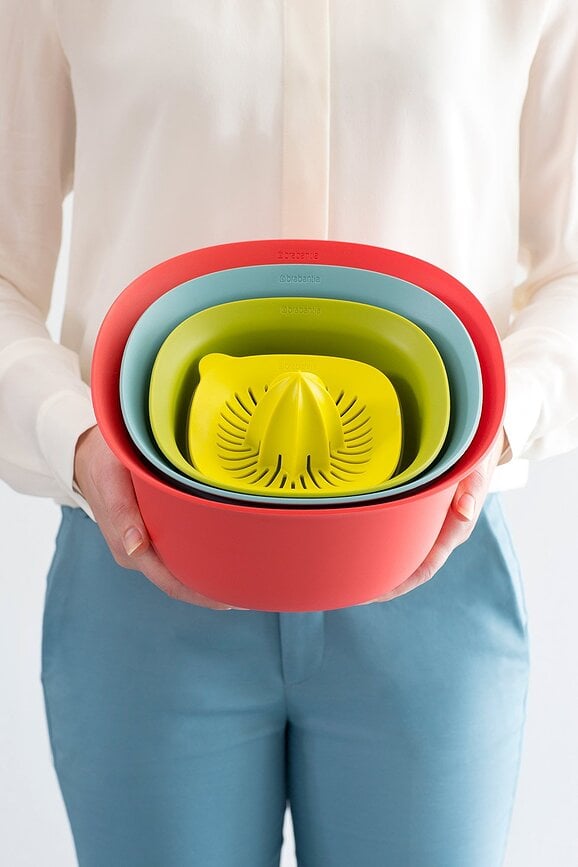 Tasty+ Zdjele za Miješanje set s cjedilom i cjedilom za citruse raznobojne