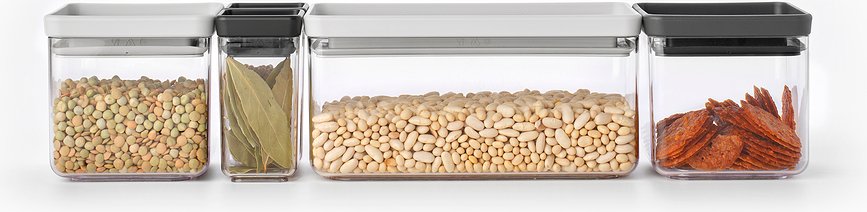 Tasty+ Posode za shranjevanje, 150 ml, temno sive, 2 kosa