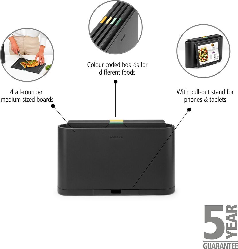 Tasty+ Σετ Επιφανειών Κοπής με θήκη, 4 τμχ