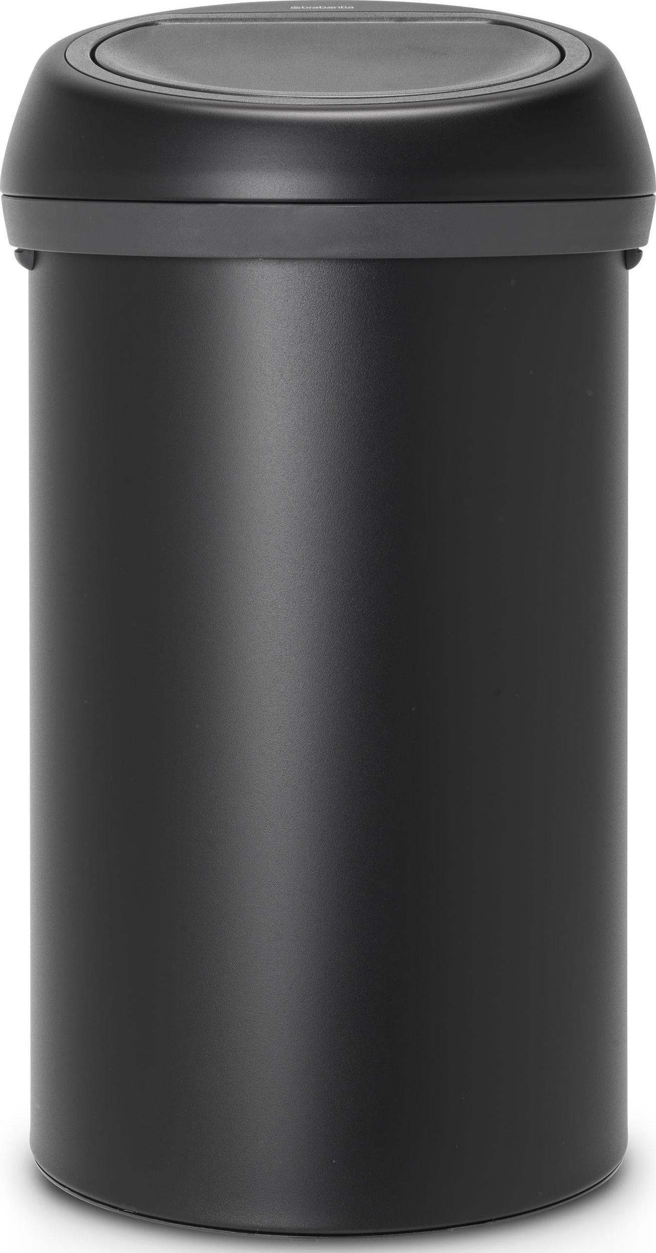 Touch Bin Mülleimer 60 l schwarz mit mineralischem Glanz