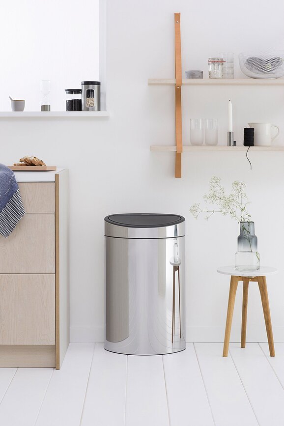 Touch Bin New Recycle Koš za recikliranje, z dvema predeloma, 10 + 23 l, matno jeklo FPP