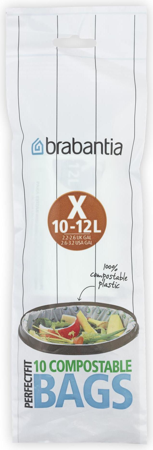 Worki na śmieci Brabantia PerfectFit rozmiar X 10-12 l zielone 10 szt.