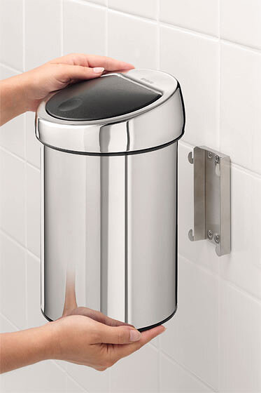 Touch Bin Koš 3 l bijeli s čeličnim poklopcem