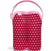 Bottle Buddy Pink Two compatment baby bottle cover pink mini dots
