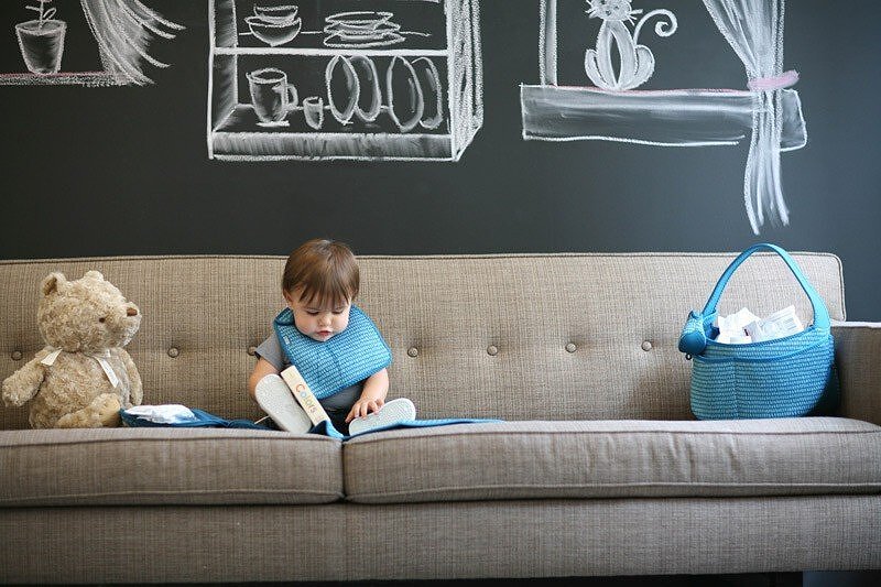 Mess Mate Podbradnjaci plave točkice 2 kom.