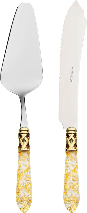 Aladdin kagespade og kniv guld, 2 dele