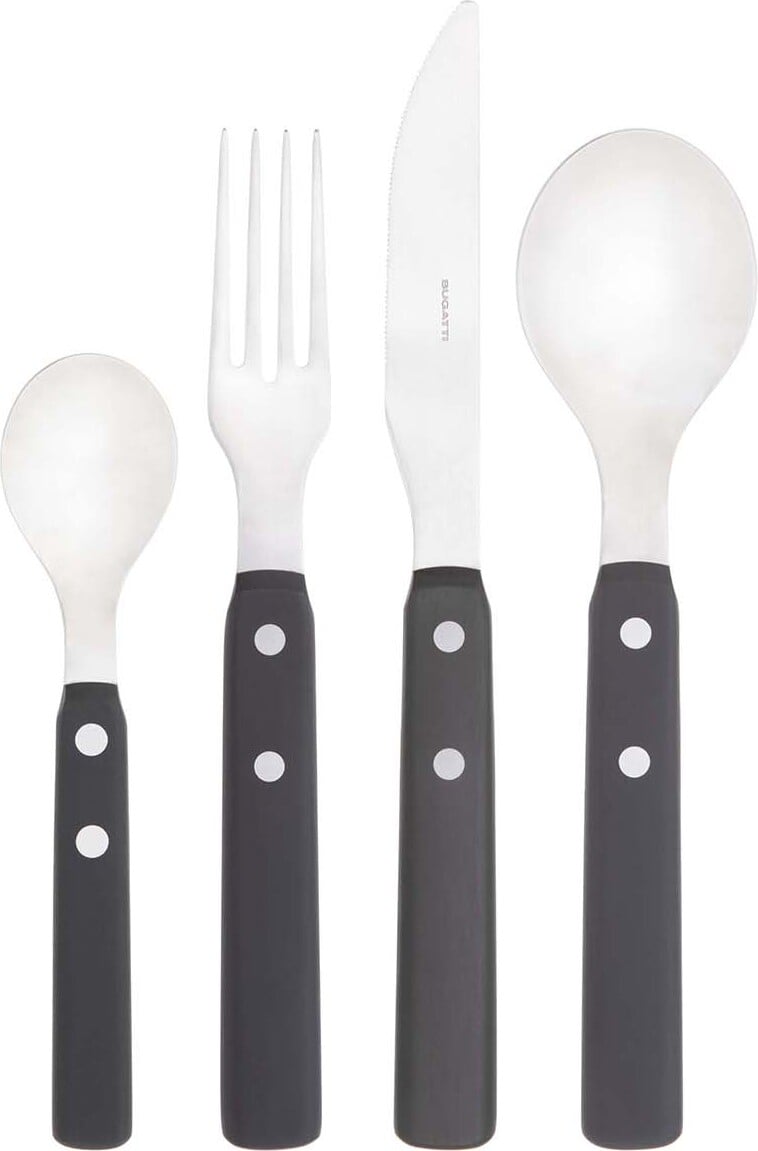 Alpi Besteckset, schwarz, 4-teilig