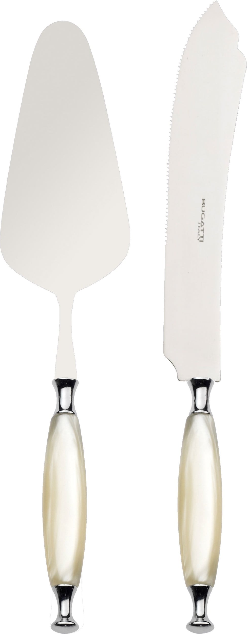 Country Tortenheber und Messer, perlmutt, im Geschenkkarton, 2-teilig
