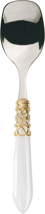 Cuillère à sucre Melodia Gold, blanche