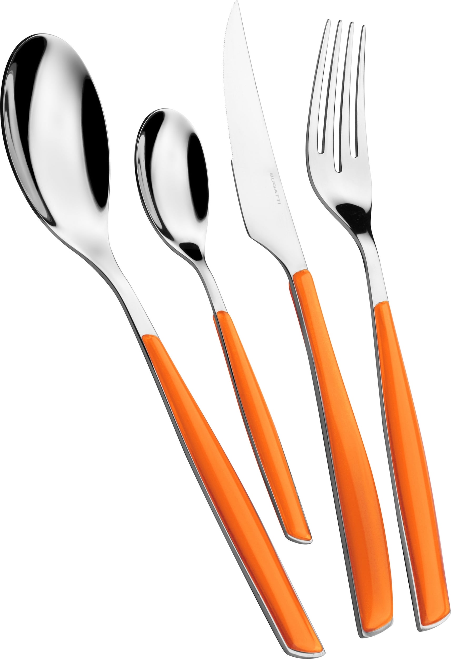Glamour Besteckset, orange, 24-teilig