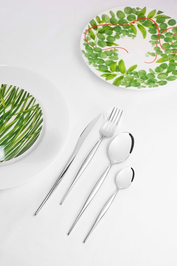 Natura Besteckset, silber, in Geschenkbox, 24-teilig