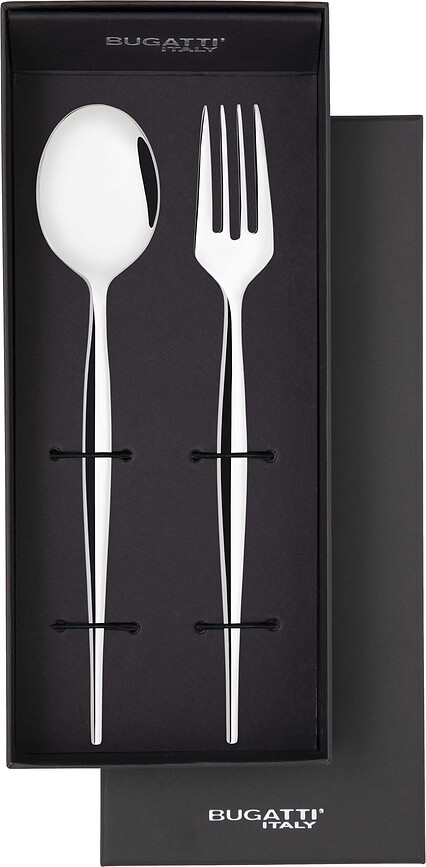 Natura Serving Cutlery, silver, in gift box, 2-piece set