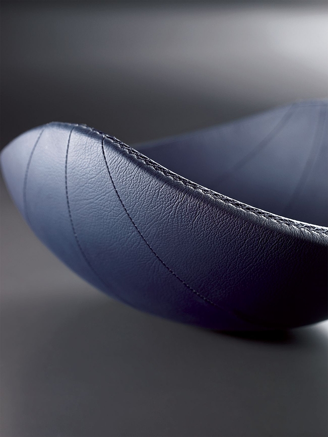 Ninna Nanna Fruit Bowl, brown leather