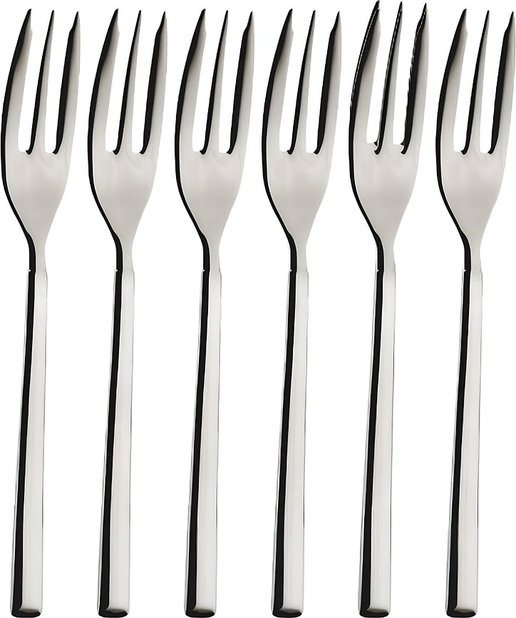 Portofino Cake Forks, silver, in a gift box, 6 pcs.