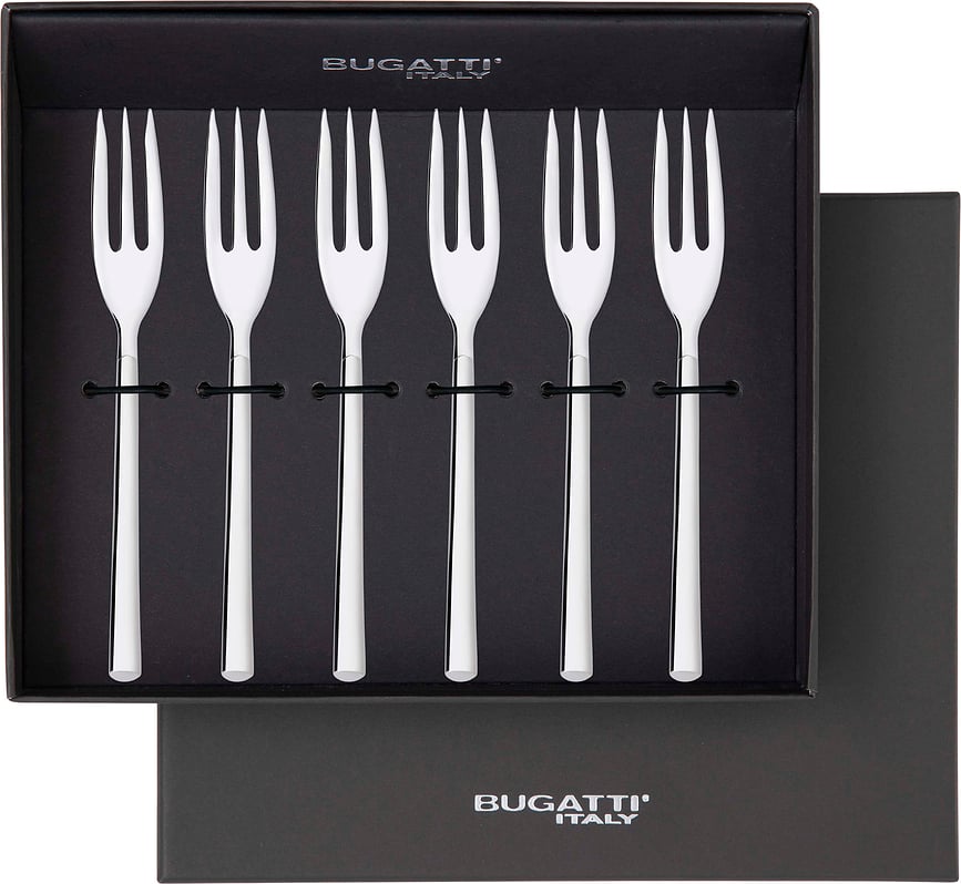 Portofino Cake Forks, silver, in a gift box, 6 pcs.