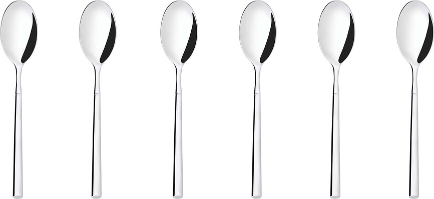 Portofino Coffee Spoons, silver, in gift box, 6 pcs.