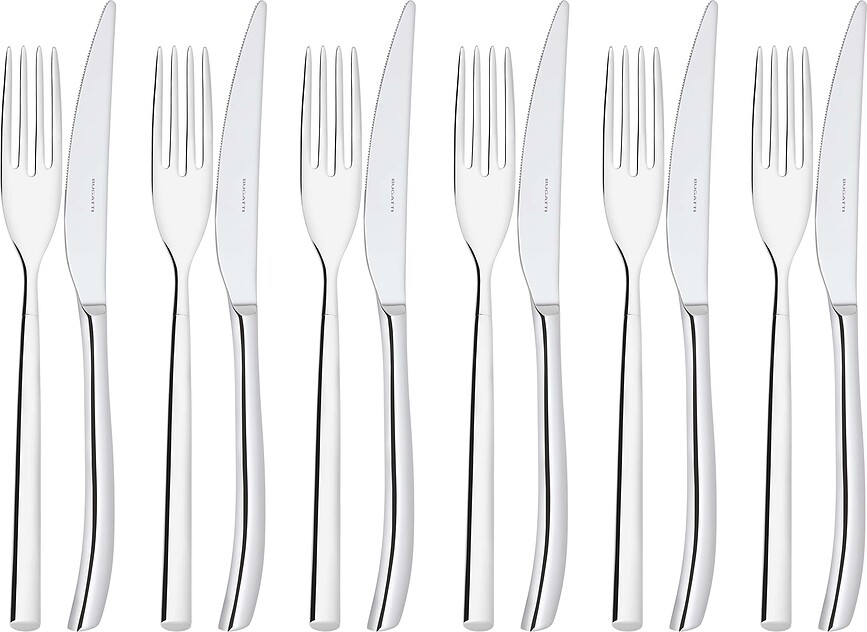 Portofino Dessert Cutlery Set, silver, in a gift box, 12-piece set