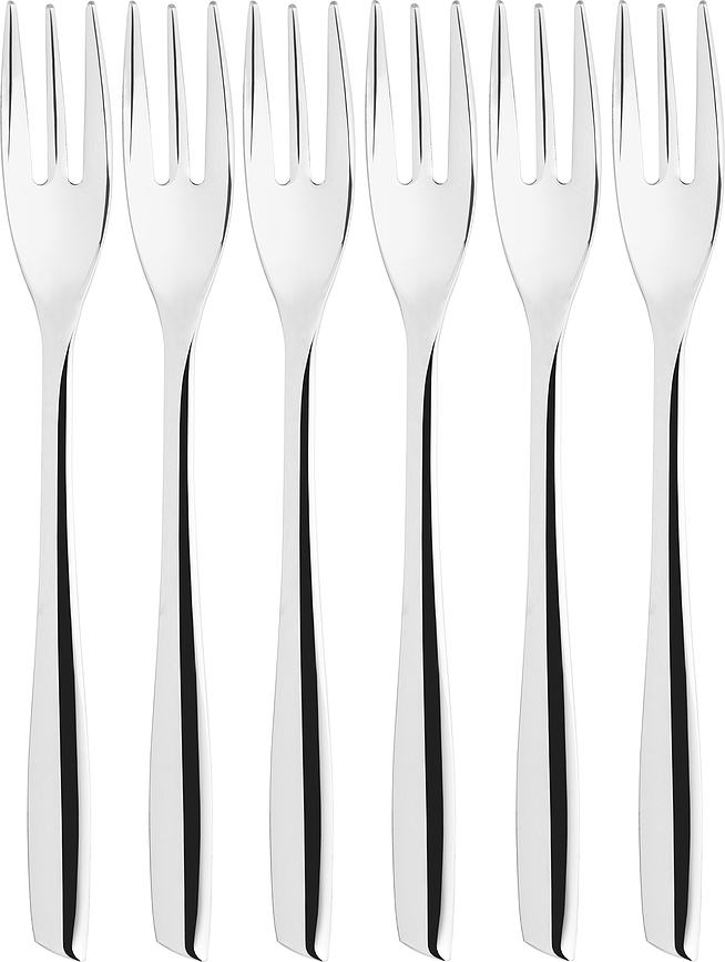 Riviera Cake Forks, silver, in a gift box, 6 pcs.