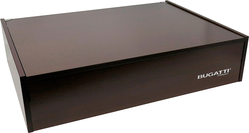 Set di posate Country nere in scatola di legno, 49 pezzi