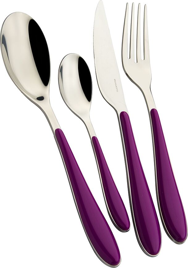 Set di posate Gioia, viola, 24 pezzi