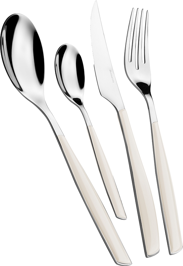 Set di posate Glamour, crema, set da 24 pezzi