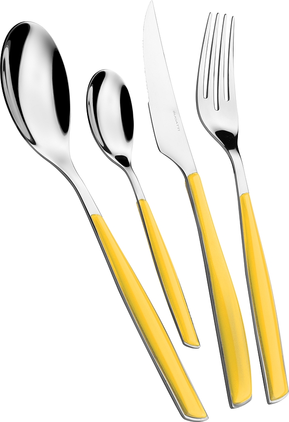 Set di posate Glamour, giallo, set da 24 pezzi