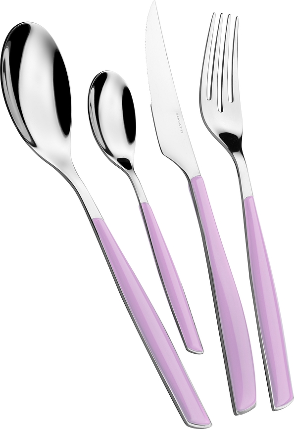 Set di posate Glamour, lilla, set da 24 pezzi