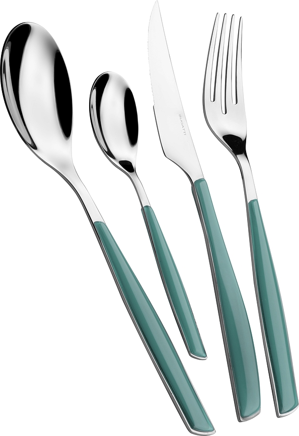 Set di posate Glamour, verde chiaro, set da 24 pezzi