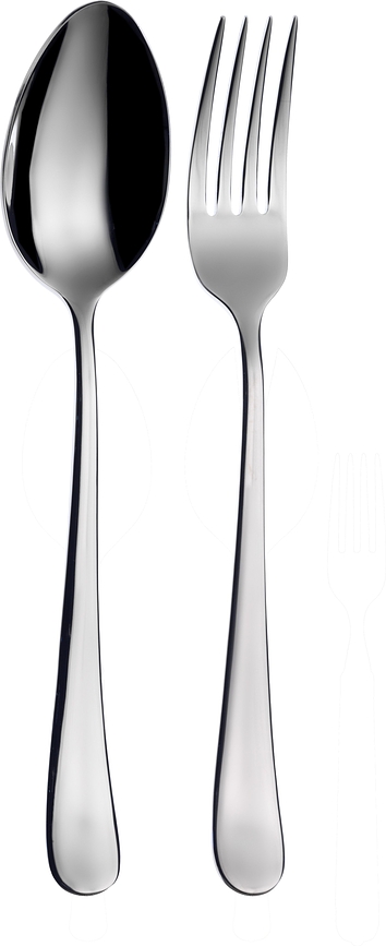 Settimocielo Serving Cutlery, silver, in a gift box, 2-piece set