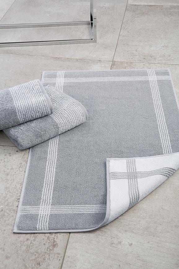 Alfombra de baño Two-Tone, 50 x 80 cm, gris