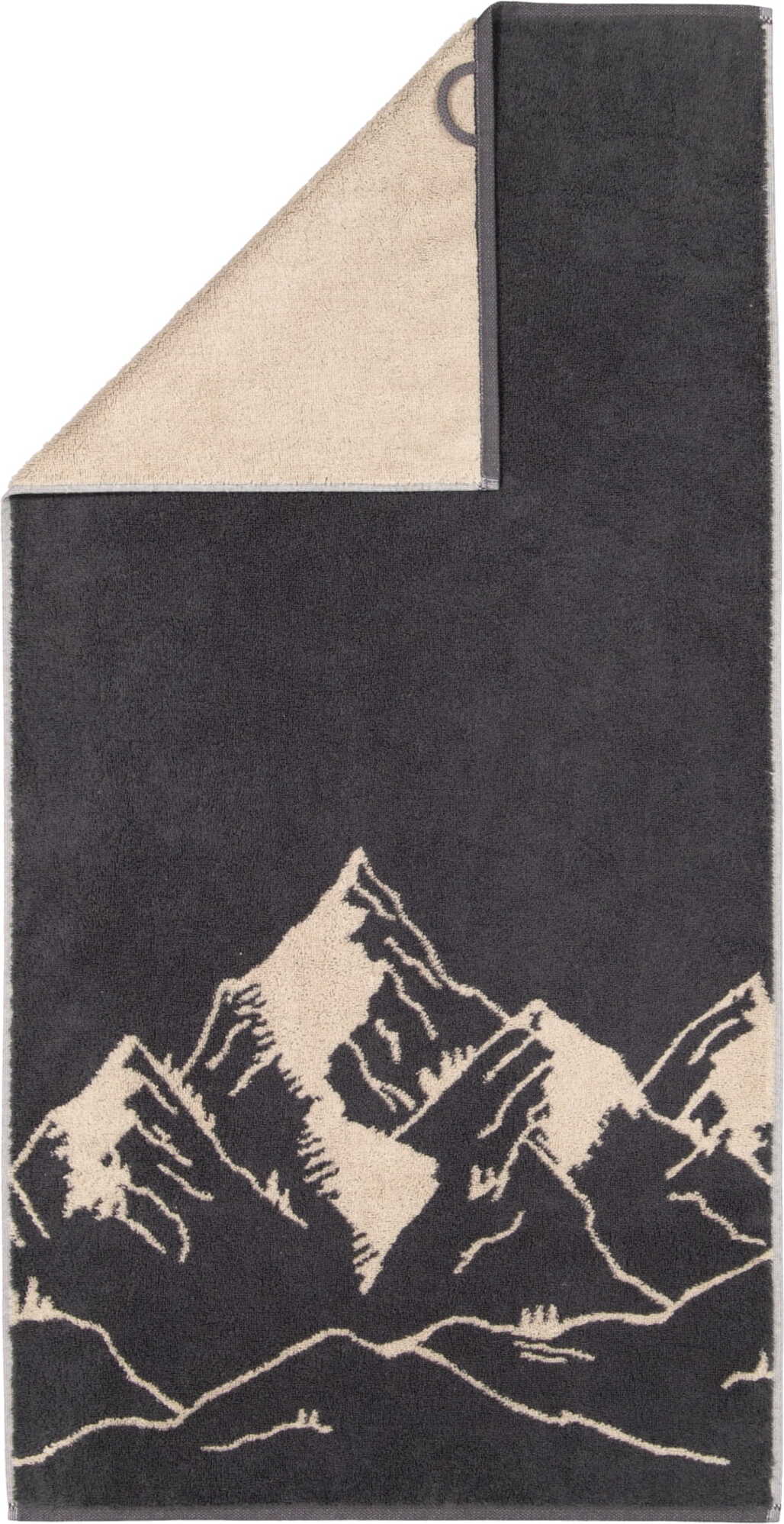Alpenchic Berge Gästehandtuch 30 x 50 cm, granit