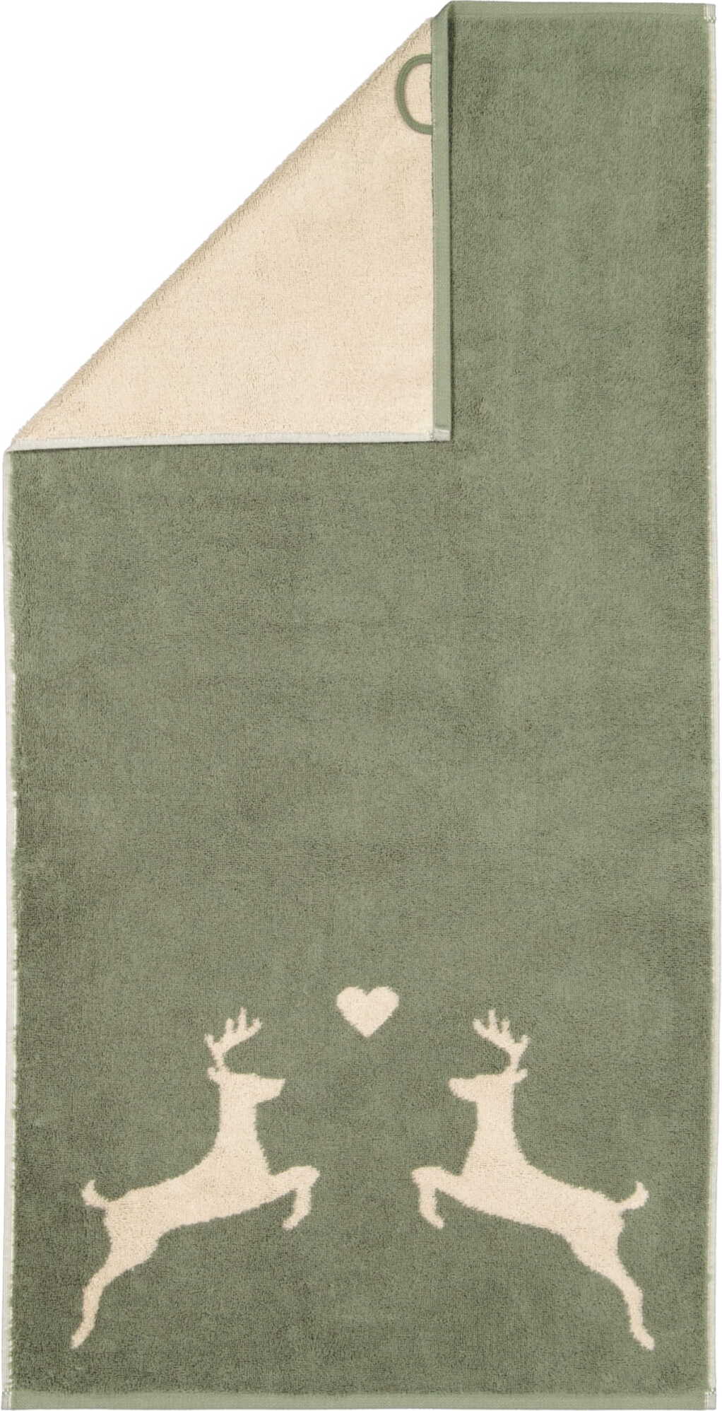 Alpenchic Hirsche Duschtuch 70 x 140 cm, zirbe