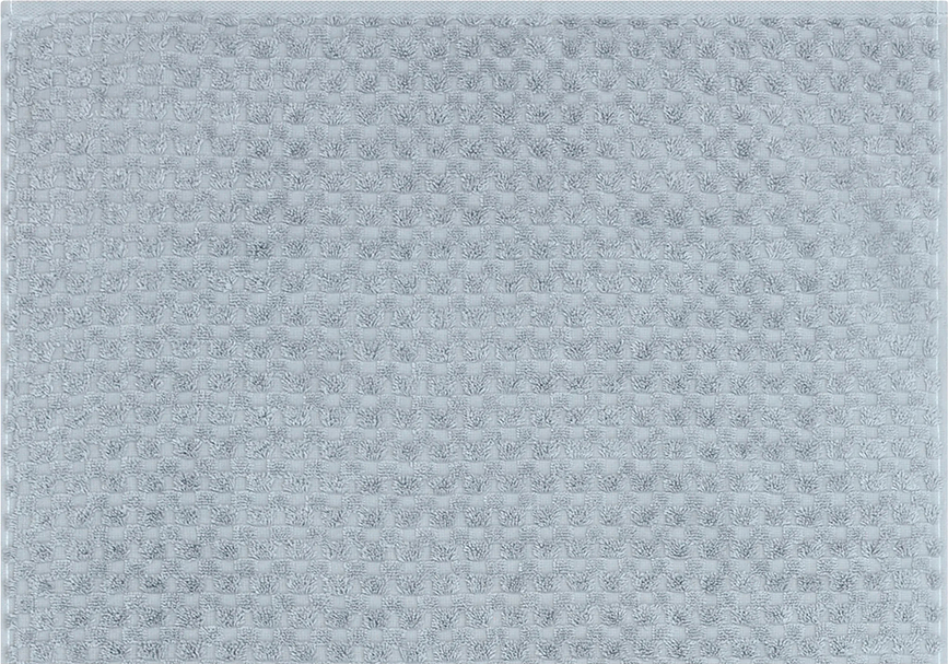 Asciugamano Pure Elements Uni&Struktur 50 x 100 cm, bianco-grigio