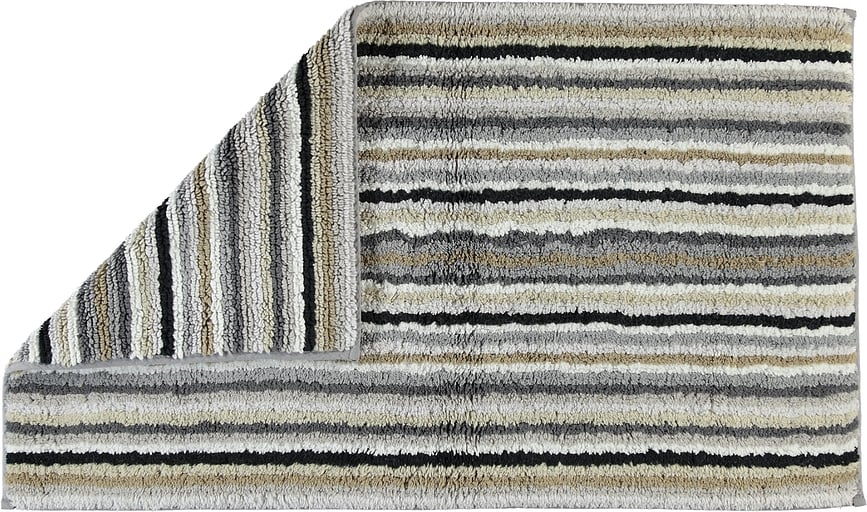 Badmat Stripes 70 x 120 cm grijs