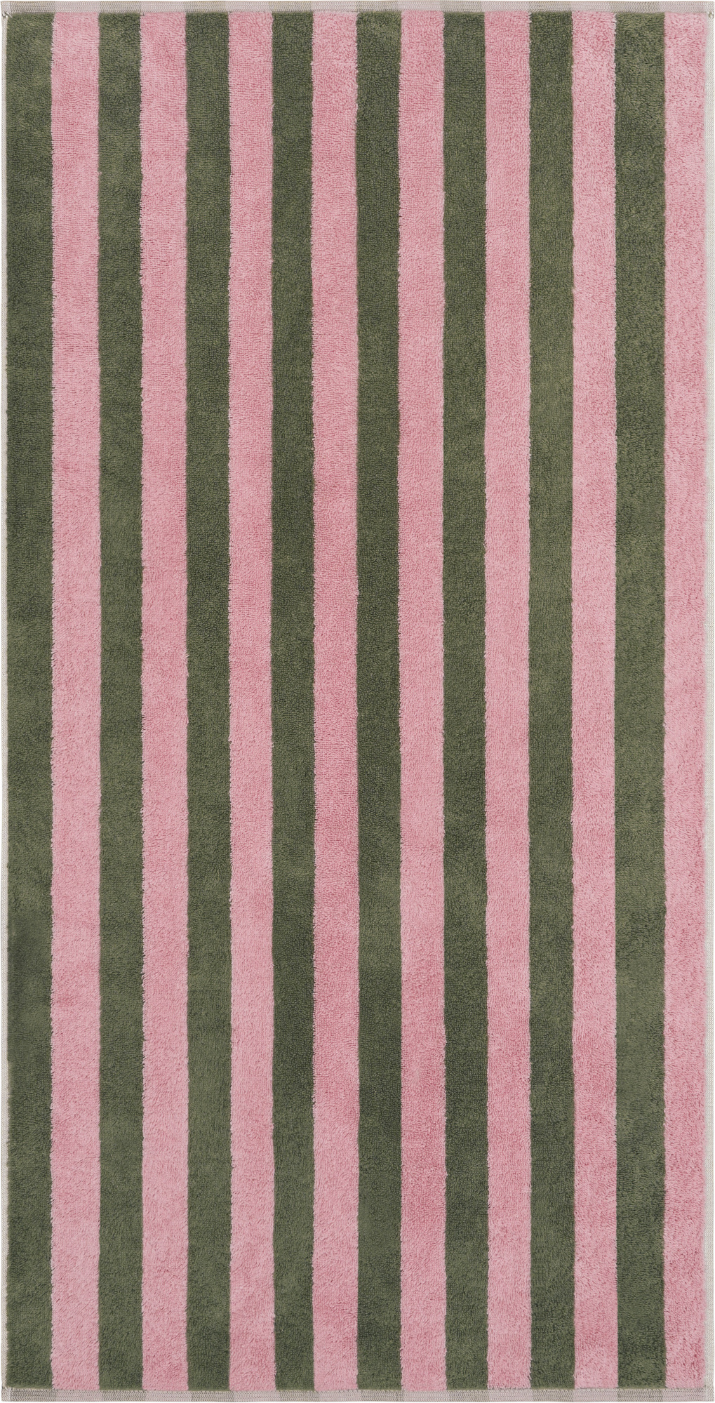 Bold Streifen Handtuch 70 x 140 cm, oliv-rosa