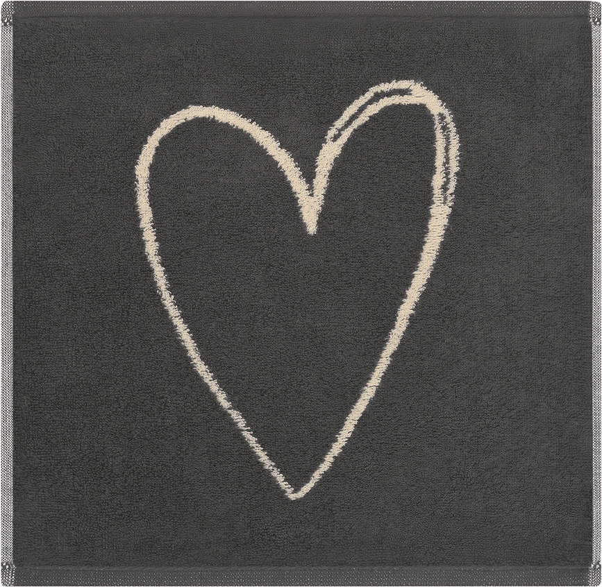 Brisače Heart Beats You&Me 30 x 30 cm, bež-sive, 3 kos