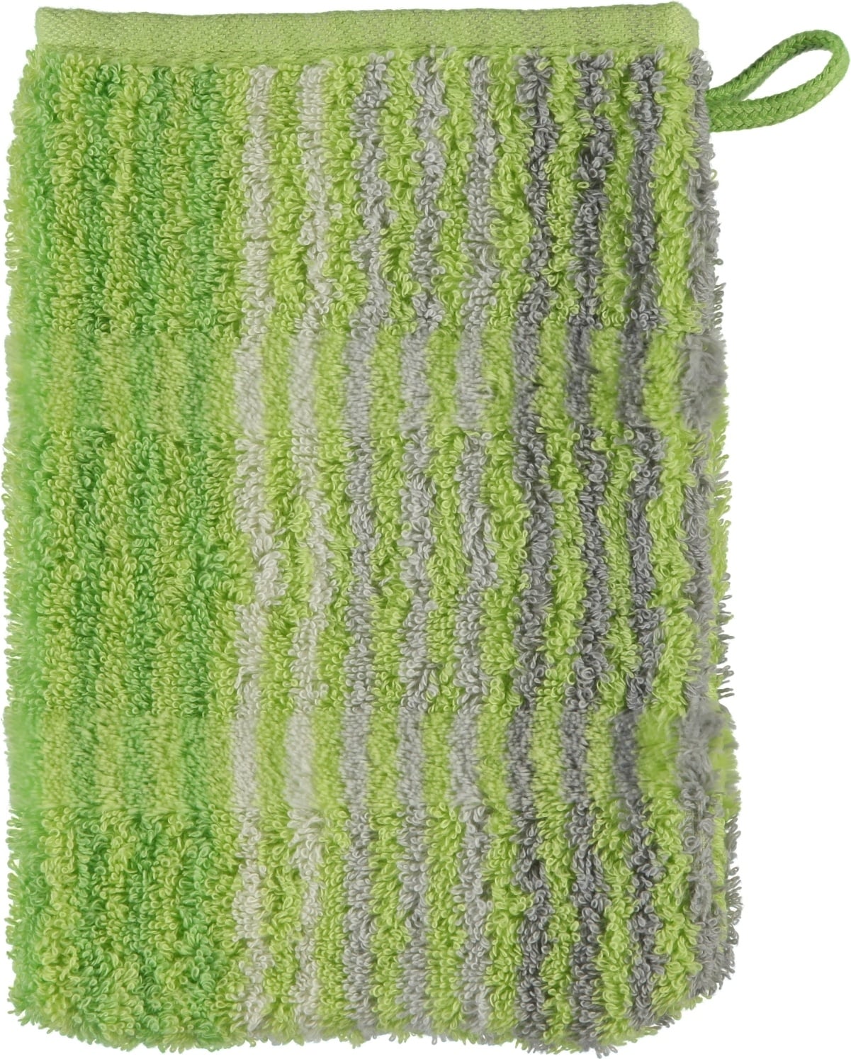 Cashmere Badehandschuh 16 x 22 cm gestreift kiwi