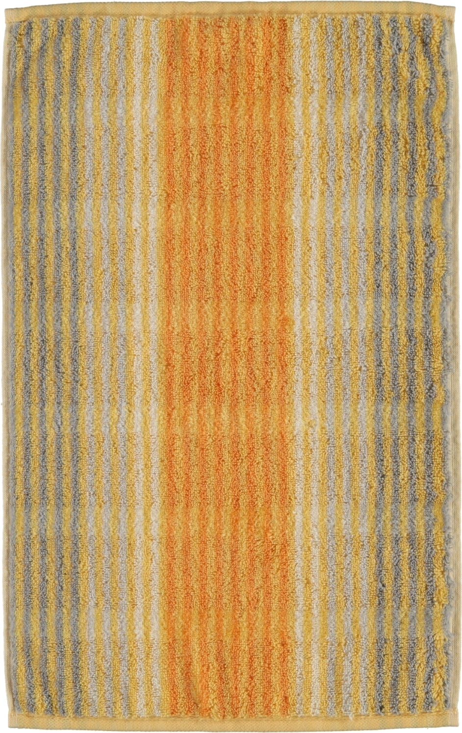 Cashmere Handtuch 30 x 50 cm gestreift hell-orange