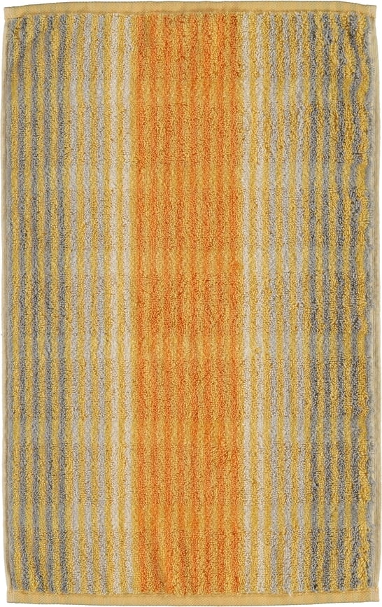 Cashmere Handtuch 30 x 50 cm gestreift hell-orange