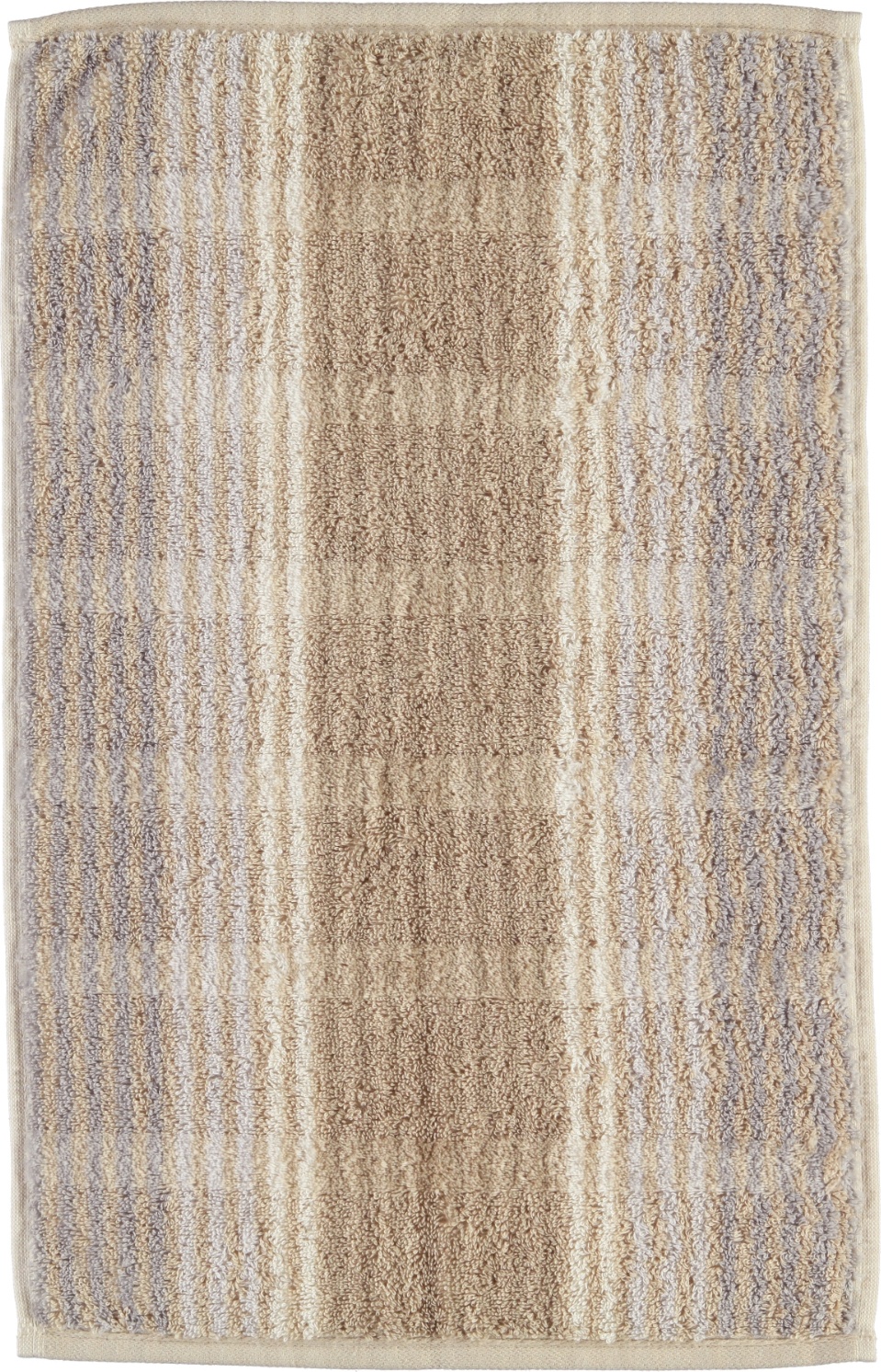 Cashmere Handtuch 30 x 50 cm gestreift sandfarbig