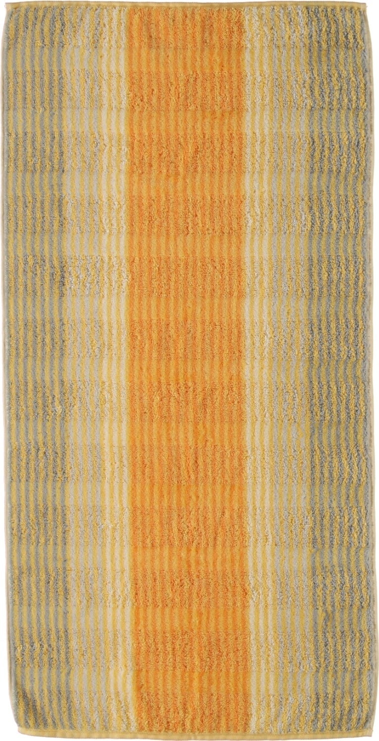 Cashmere Handtuch 50 x 100 cm gestreift hell-orange
