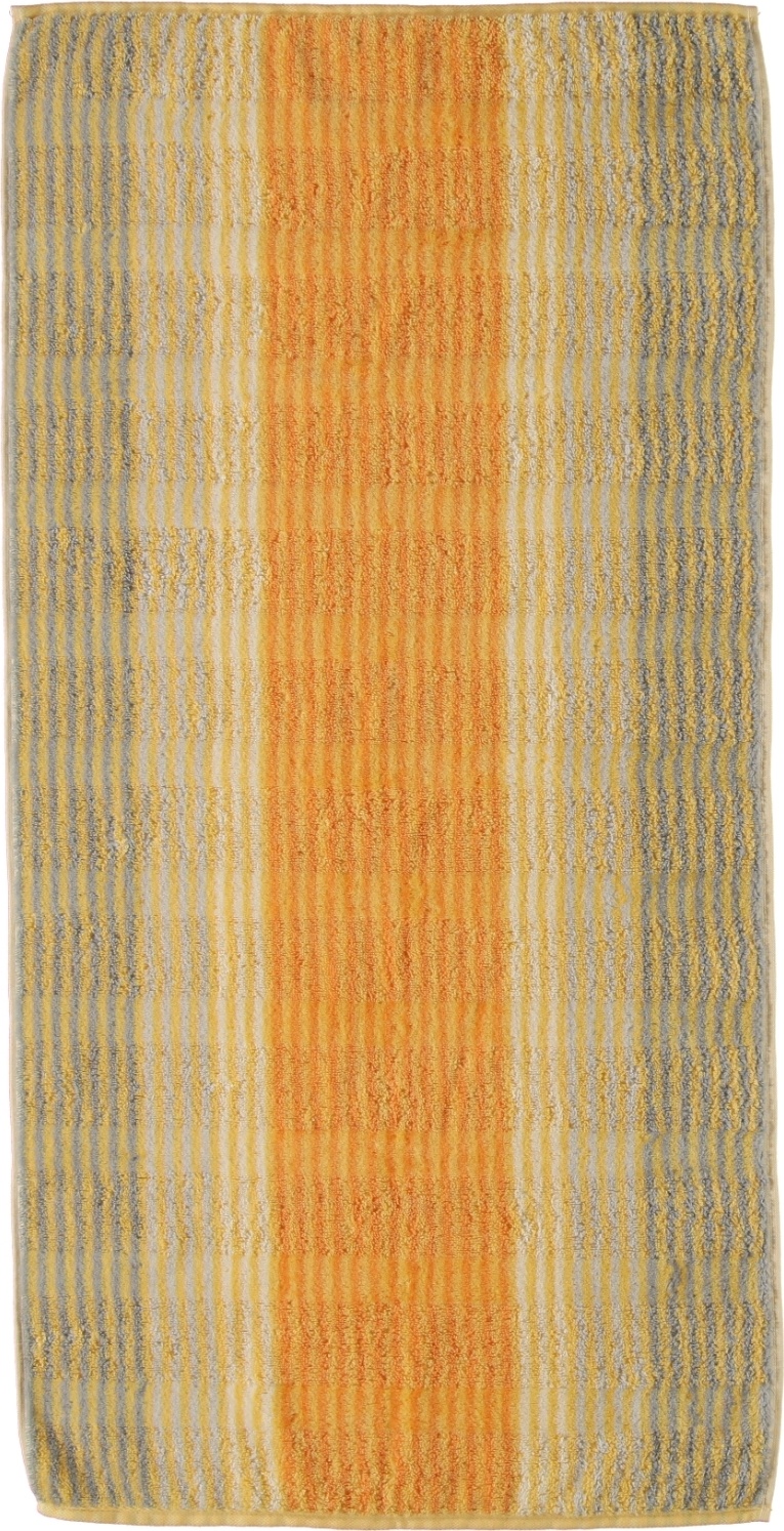 Cashmere Handtuch 80 x 150 cm gestreift hell-orange
