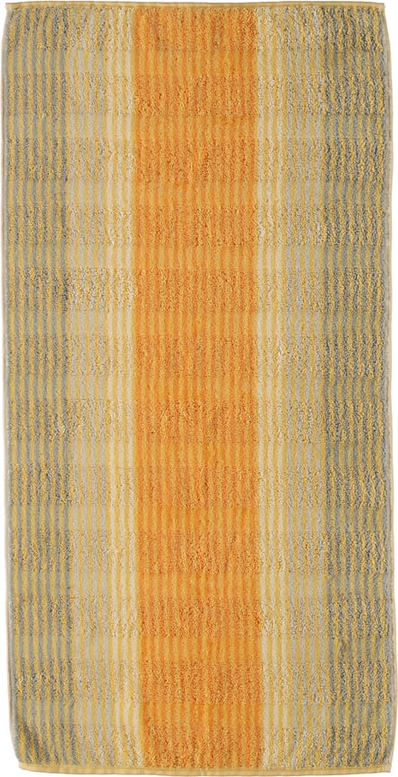 Cashmere Handtuch 80 x 150 cm gestreift hell-orange