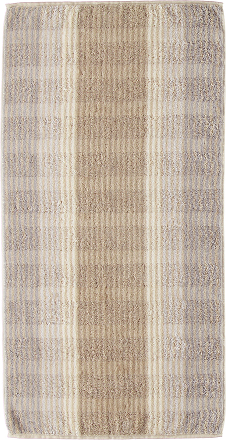 Cashmere Serviette à rayures, 80 x 150 cm, sable