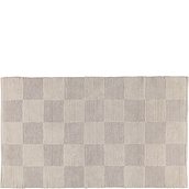Cawo Badezimmer-Teppich 60 x 100 cm Schachbrett beige handgewebt