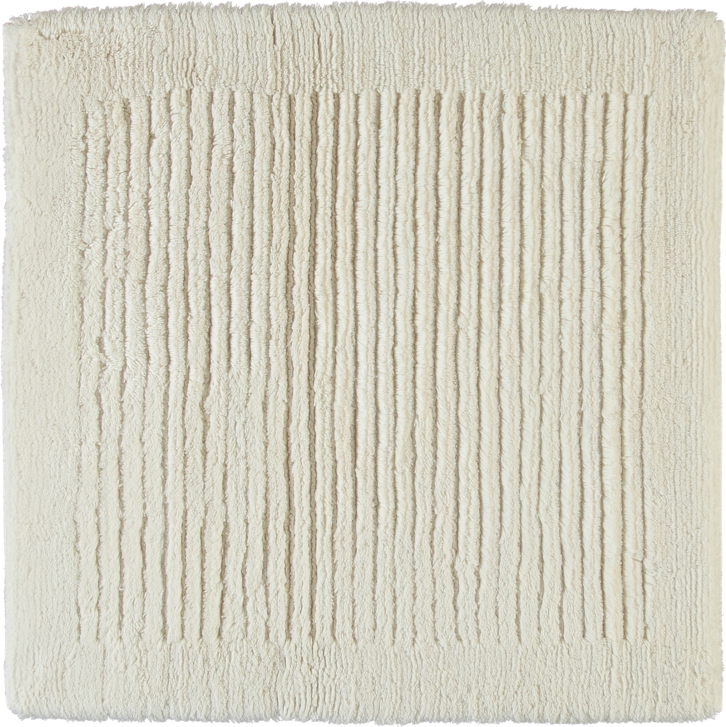 Cawo Badezimmer-Teppich 60 x 60 cm cremefarbig handgewebt