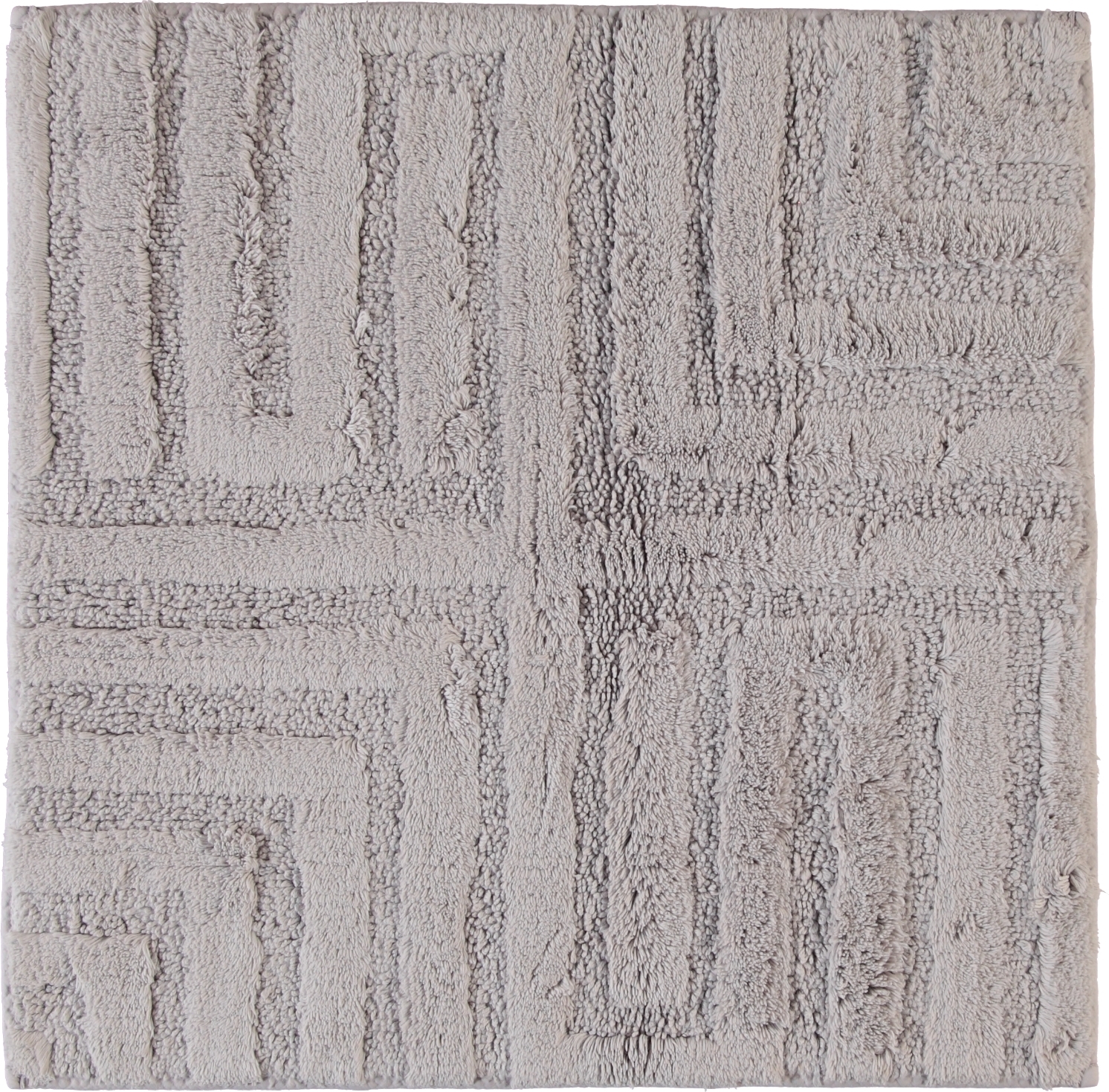 Cawo Badezimmer-Teppich 60 x 60 cm silberfarben geprägt
